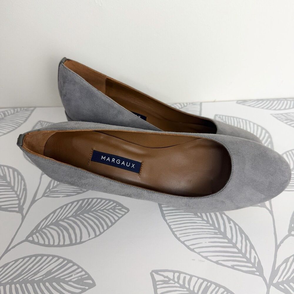 Margaux The Block Heel Gray Suede Heels Pumps Women’s 36.5M / US 6.5 - Picture 9 of 11